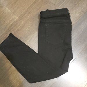 Black Cropped Skinny Ankle Jeans